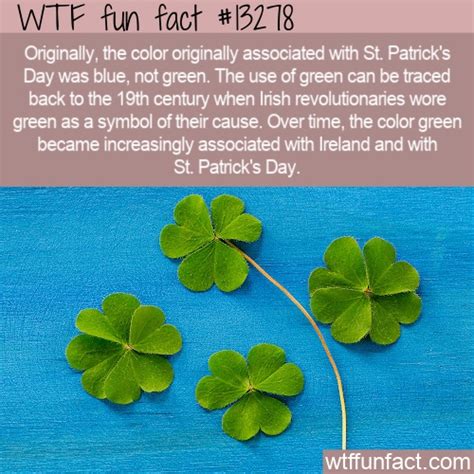 Wtf Fun Fact St Patrick S Day Blue