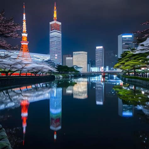 Premium AI Image | tokyo night tokyo cityscape