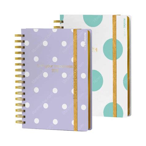 Agenda Mooving 2024 Tamaño 10 x 15 cm Día por Página Dots Librería