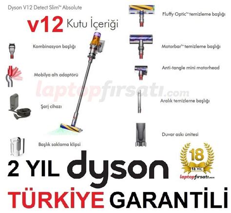 Dyson V Detect Slim Absolute Kablosuz Sarjli Dik Supurge