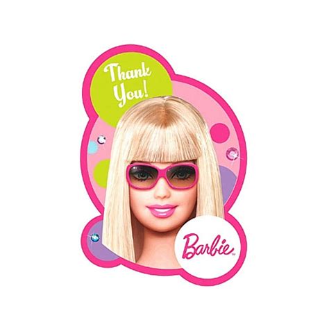 Barbie Thank You Die Cut Postcards With Pink Envelopes And Etsy