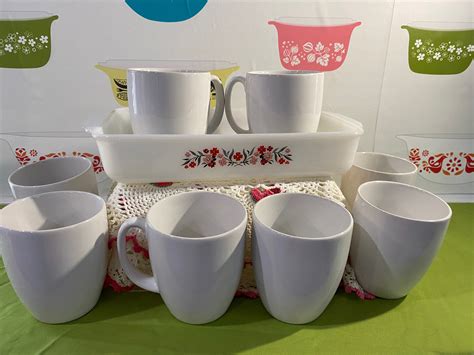 Corelle White Mugs Vintage - Etsy