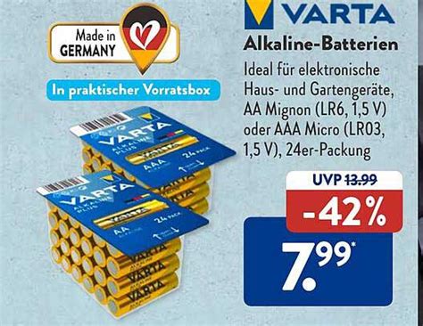 Varta Alkaline Batterien Angebot Bei Aldi S D Prospekte De