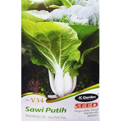 Jc Garden V Vegetable Seed Kow Pak Choy Sawi Putih Biji Benih Sayur