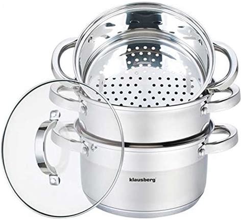 Klausberg Mantowarka KB 7139 Steam Cooker Set 20 Cm Induction Cooking