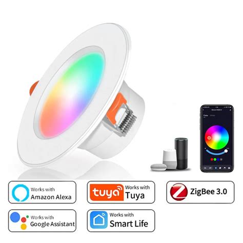 Zigbee Smart Led Downlight Rgb Color Changing Warm Cool Light