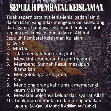 Pembatal Keislaman Ilmu