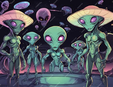 Alien Criatura Desconocida Ovni Civilización Extraterrestre Forma De Vida Humanoide Universo