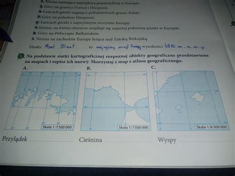 Na Podstawie Siatki Kartograficznej Rozpoznaj Obiekty Geograficzne