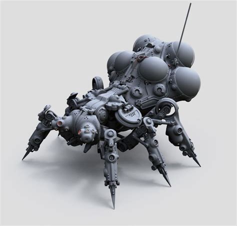 Artstation Mech Per Day Robot Nr3 Ao Renders Tor Frick Robot