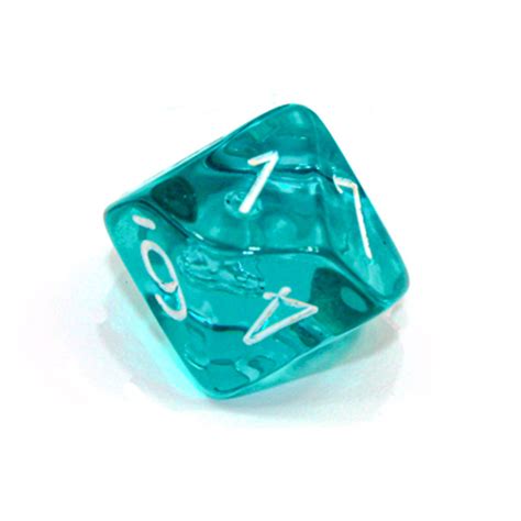 20 Sided Translucent Dice D20 Teal Dice Game Depot