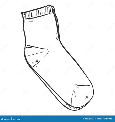 Vector Sketch Illustration Pair Of Socks Stock Vector Illustration