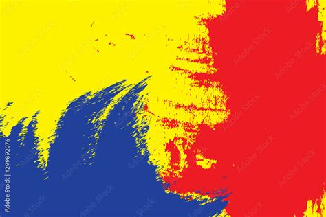 Primary Colors Background Blue Red And Yellow Vector Illustration