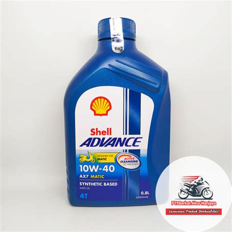 Oli Shell Advance AX7 Scooter Matic 10W40 0 8 Liter Lazada Indonesia