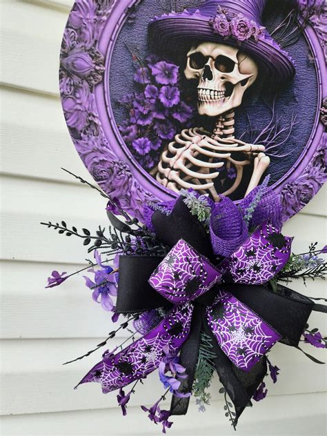 Halloween Skeleton Door Hanger Wall Hanging Front Door Outdoor Decor