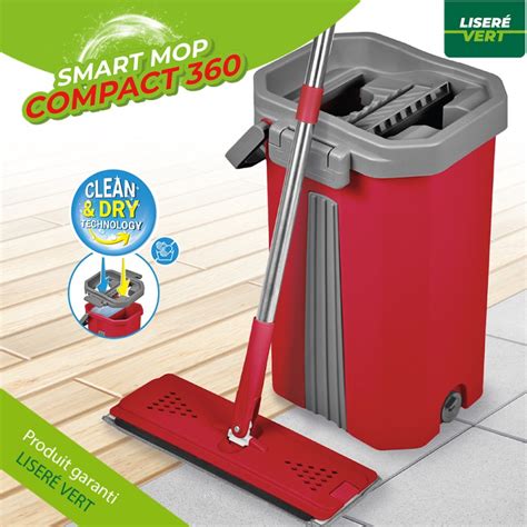 Balai Serpilli Re Smart Mop Compact Avec Seau Essoreur Lingettes