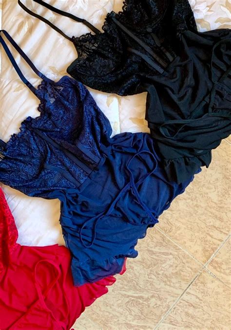 LINGERIE SEXY EN DENTELLE BLEU Glowup