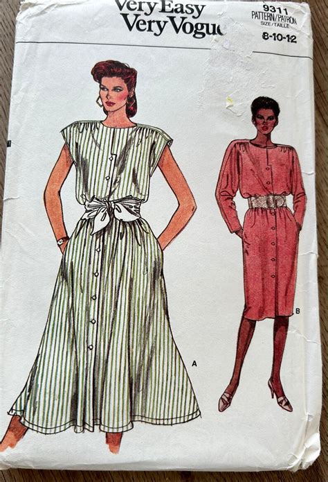 Vintage Very Easy Vogue Sewing Pattern Misses Dress Etsy