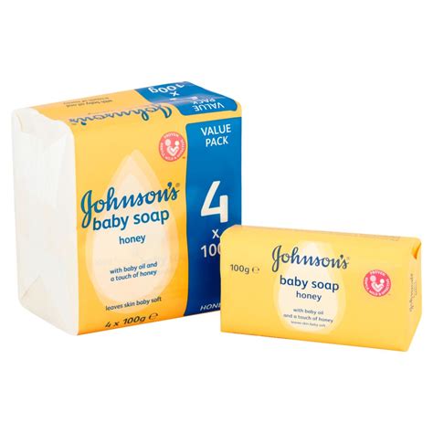 Johnsons® Baby Honey Soap 4 X 100g Bb Foodservice