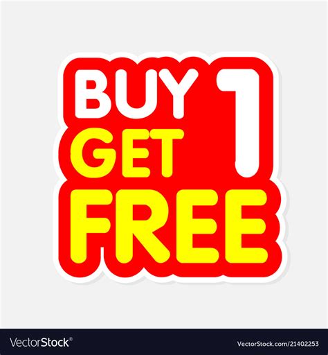 Buy1 Get1 Free Red Yellow Background Image Vector Image