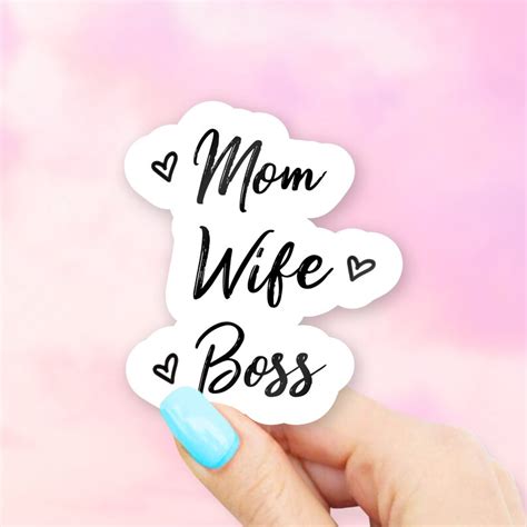 Mom Wife Boss Sticker Etsy