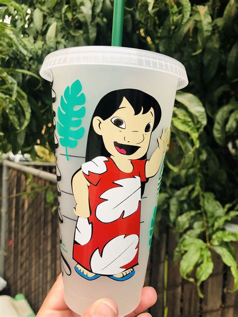 Lilo And Stitch Cold Venti Size Starbucks Cup Reusable Cup 24oz Tumbler