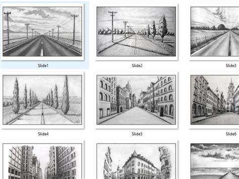 24 Different Vanishing Point Examples Pencil Sketches Artwork For Art