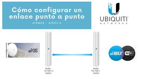 Ubiquiti PTP Cómo configurar un enlace punto a punto UBIQUITI airOS 8