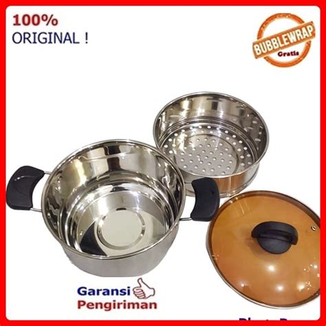 Jual Dandang Kukus Panci Steamer High Quality 24 CM Tutup Kaca Di Lapak