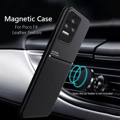 Capa De Couro Magn Tico De Carro Para Xiaomi Poco F Casos De Telefone