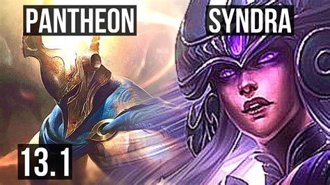 Pantheon Vs Syndra Mid Games M Mastery Rank