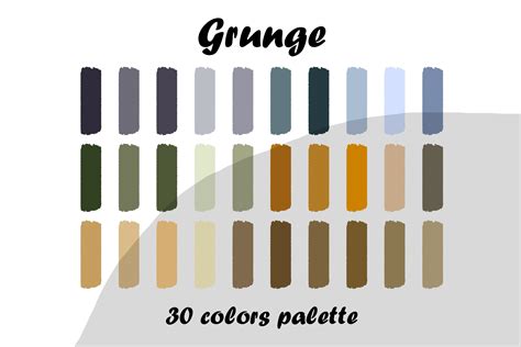 Grunge Procreate Color Palette Graphic By Blacbidigital · Creative Fabrica