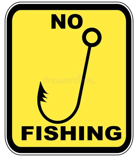 No Fishing Sign Stock Vector Illustration Of Catch Angling 6573158