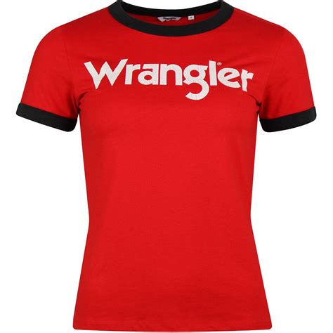 Wrangler Womens Retro S Logo Ringer Tee Formula Red