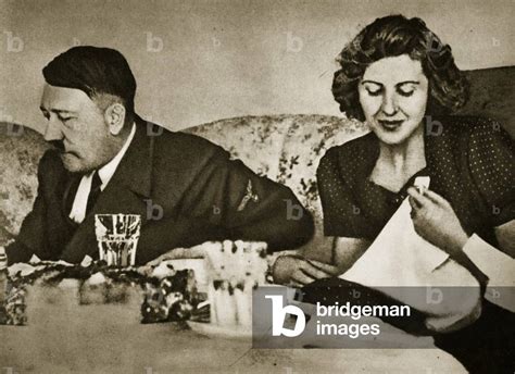 Adolf Hitler And Eva Braun At The Berghof From A Photo Album Belonging