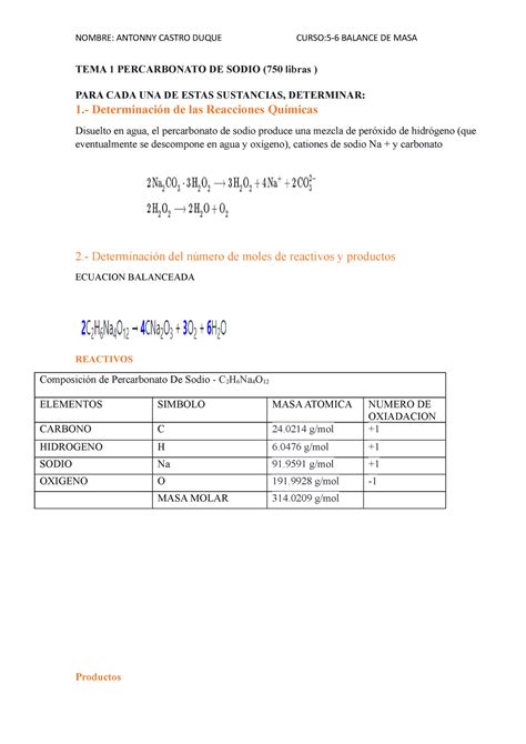 Tema Percarbonato De Sodio Tema Percarbonato De Sodio Libras
