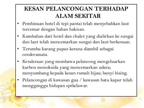 Kesan Terhadap Alam Sekitar Liamtecastaneda