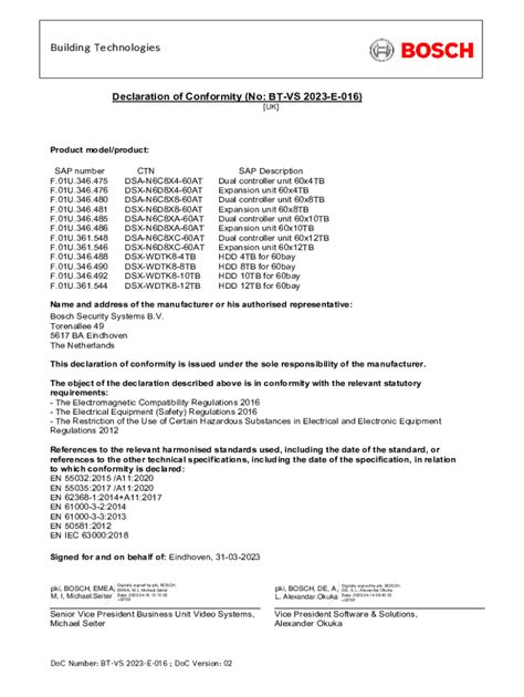 Fillable Online Uk Declaration Of Conformity L Fax Email Print