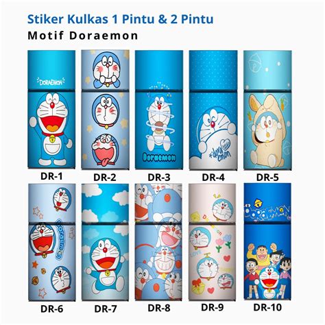 Jual Stiker Kulkas 1 Pintu Dan Stiker Kulkas 2 Pintu Motif Doraemon