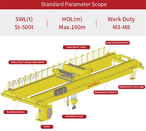 Fem Standards Double Girder Overhead Crane Kino Cranes