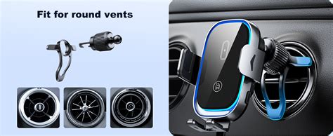 Obrffe Wireless Car Charger Mount Auto Clamping Dual Coil