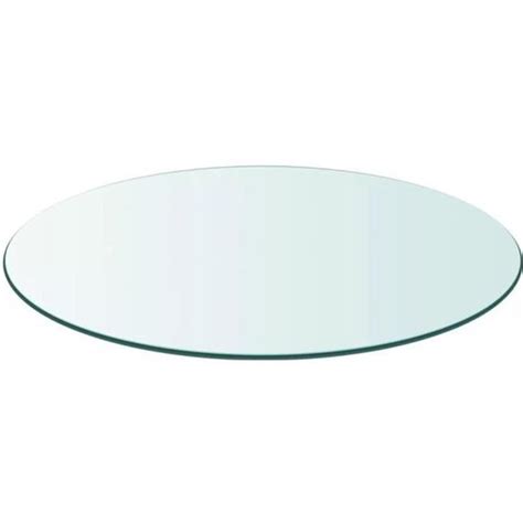 VidaXL Dessus de table ronde en verre trempé 600 mm Cdiscount Maison