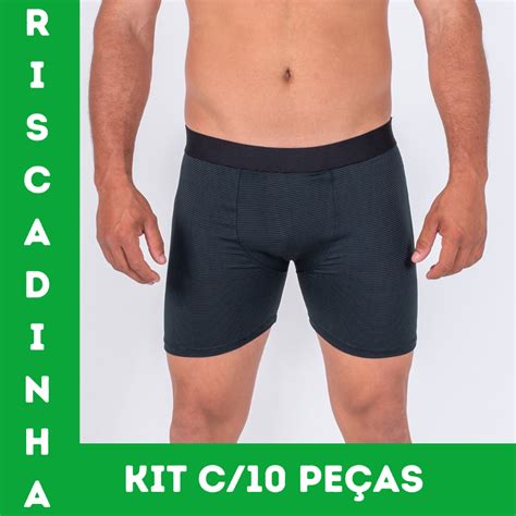 Kit C Boxer Riscadinha Long Leg Cueca Box Luxo Atacado Shopee Brasil