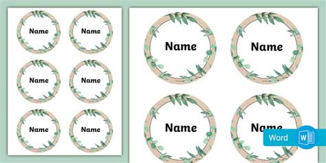 Editable Botanical Circle Labels Teacher Made Twinkl