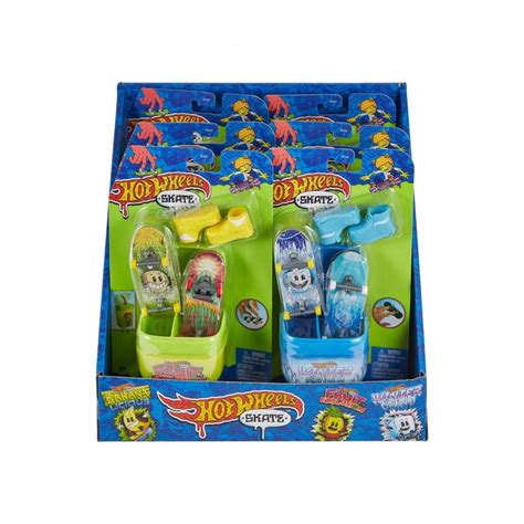 Hot Wheels Skate Caja De Chicles Con Monopatines