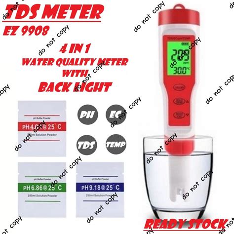 Jual Ez Ph Tds Ec Temperature Meter Tester Suhu Hidroponik Ez