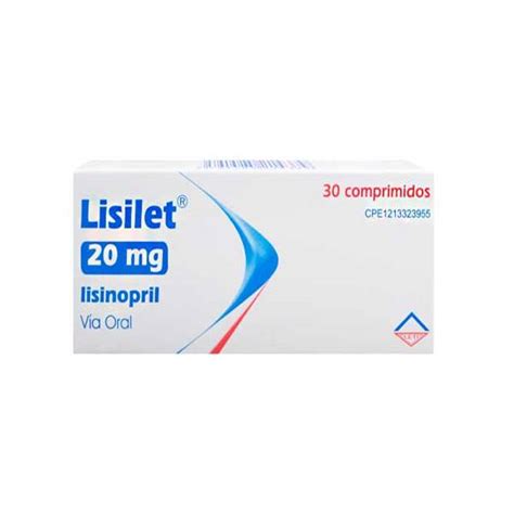 Lisilet Lisinopril 20mg X 30 Comprimidos Leti Farmadon La