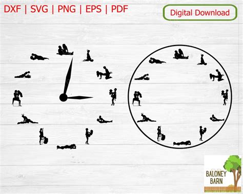 Sex Clock Face Svg Clipart Sex Positions Sexual Silhouette Etsy Australia