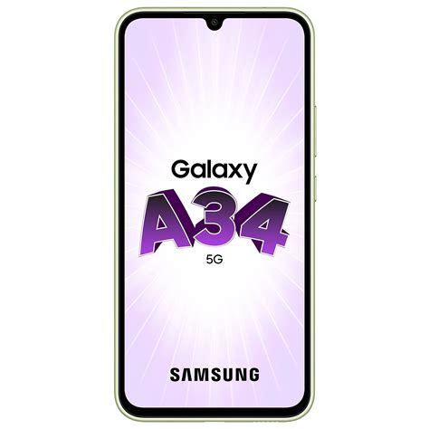 Samsung Galaxy A34 5g Lime 6 Go 128 Go Sm A346blgaeub Achat