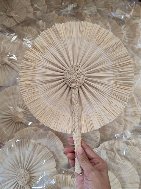 1pc Native Raffia Hand Fan Native Abaniko Native Hand Fan Raffia